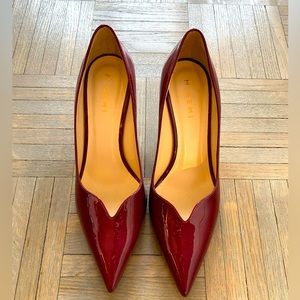 Gorgeous Ruby Red M. GEMI heels, never worn, size 9.5-10 (italy- 40), 2.5 inches